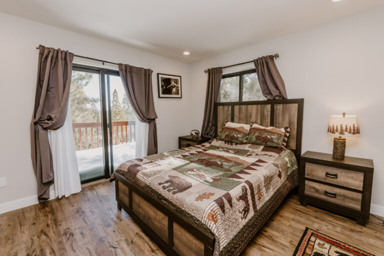 Master bedroom with private balcony